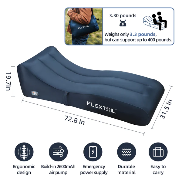 COZY LOUNGER- One-Key Automatic Inflatable Air Lounger Camping Tools