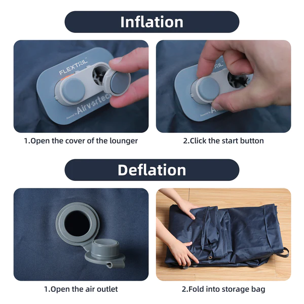 COZY LOUNGER- One-Key Automatic Inflatable Air Lounger Camping Tools