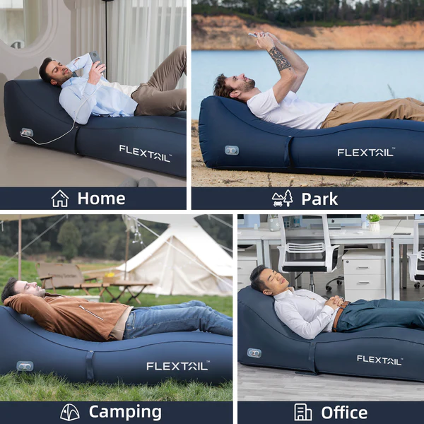 COZY LOUNGER- One-Key Automatic Inflatable Air Lounger Camping Tools