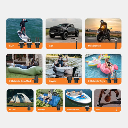 FLEXTAIL EVO SUP PUMP PRO -45PSI & 8000mAh Built-in Battery SUP & Tire Pump