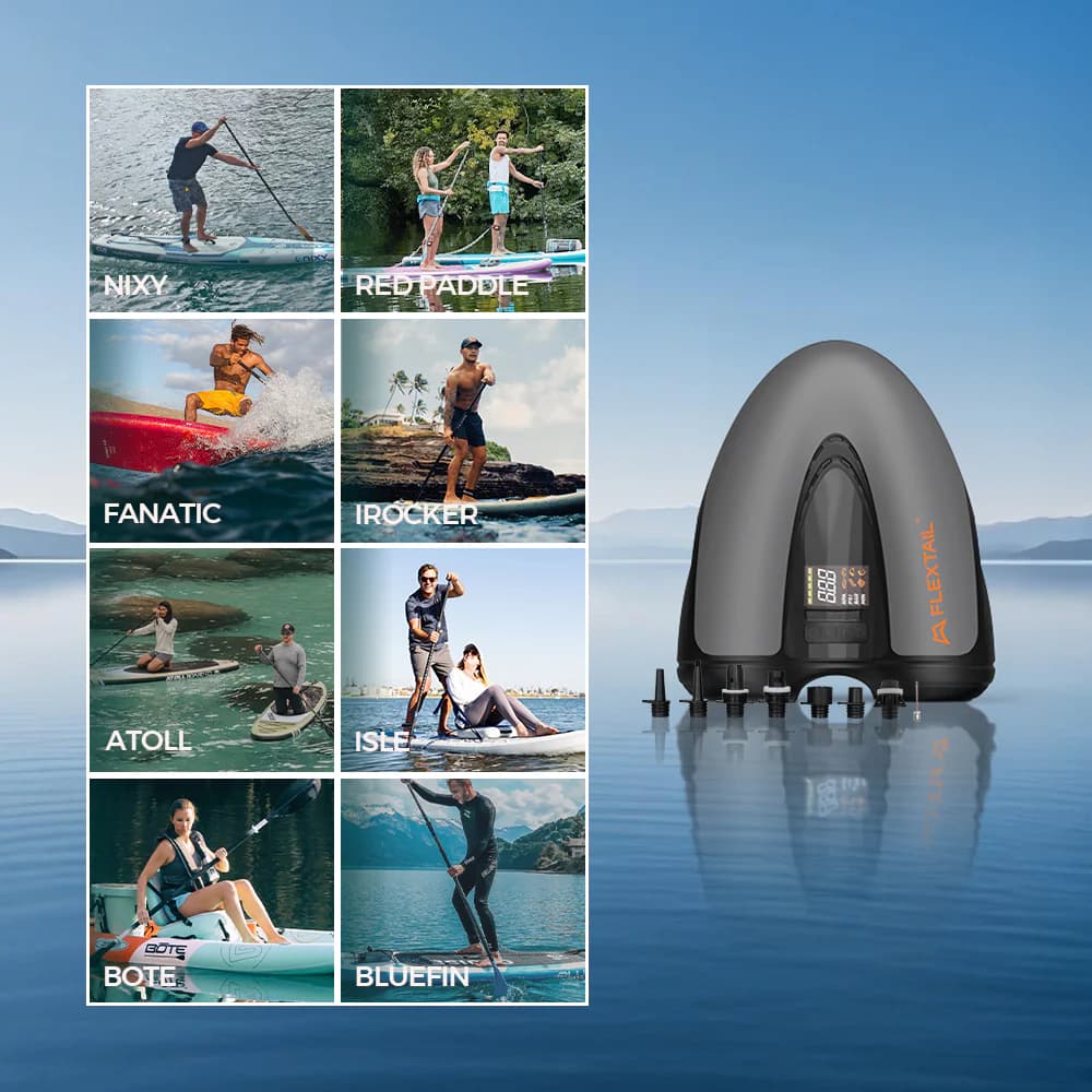 FLEXTAIL EVO SUP PUMP PRO -45PSI & 8000mAh Built-in Battery SUP & Tire Pump
