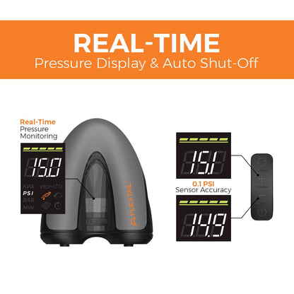 FLEXTAIL EVO SUP PUMP PRO -45PSI & 8000mAh Built-in Battery SUP & Tire Pump