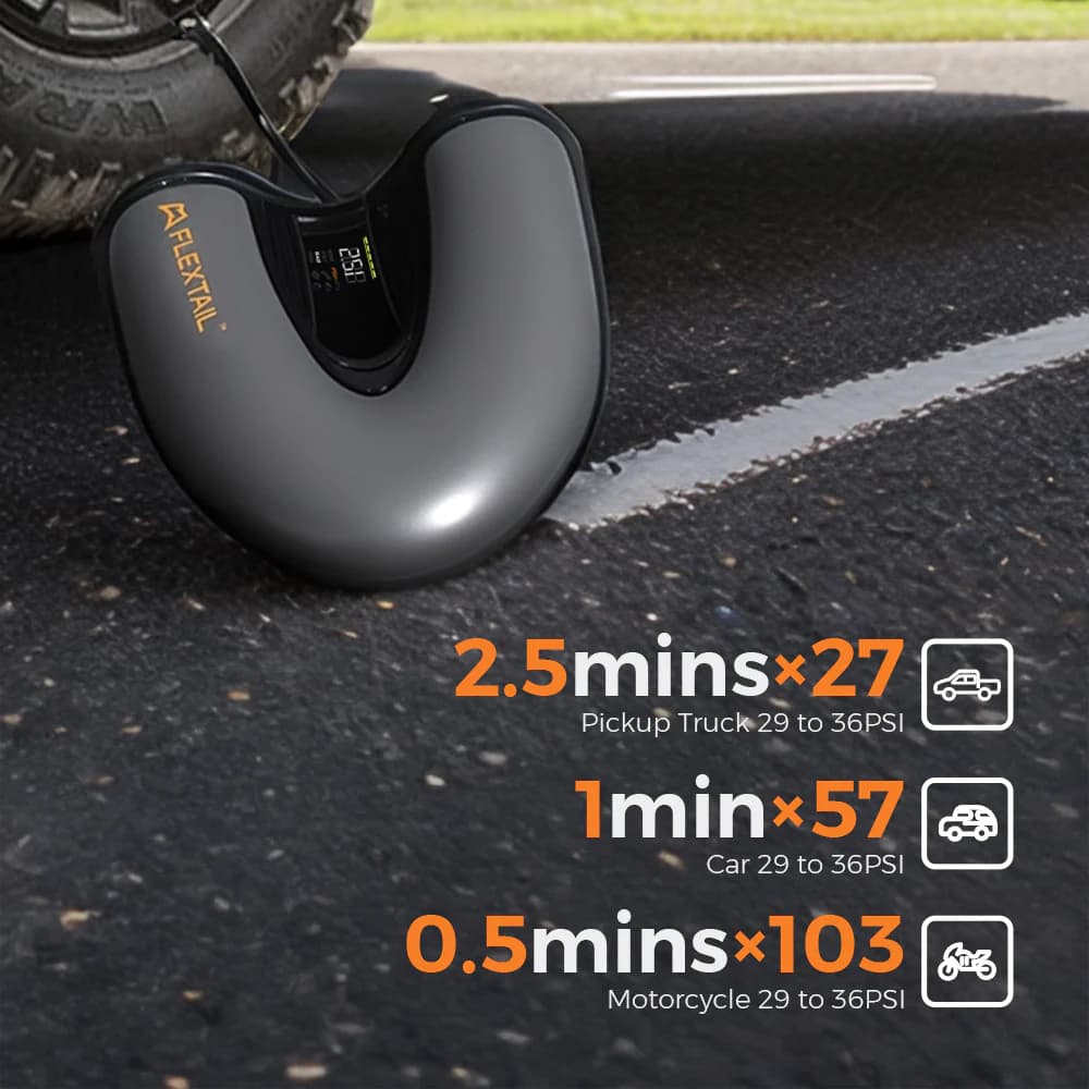 FLEXTAIL EVO SUP PUMP PRO -45PSI & 8000mAh Built-in Battery SUP & Tire Pump