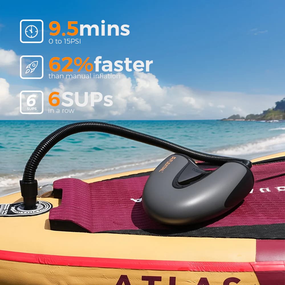 FLEXTAIL EVO SUP PUMP PRO -45PSI & 8000mAh Built-in Battery SUP & Tire Pump